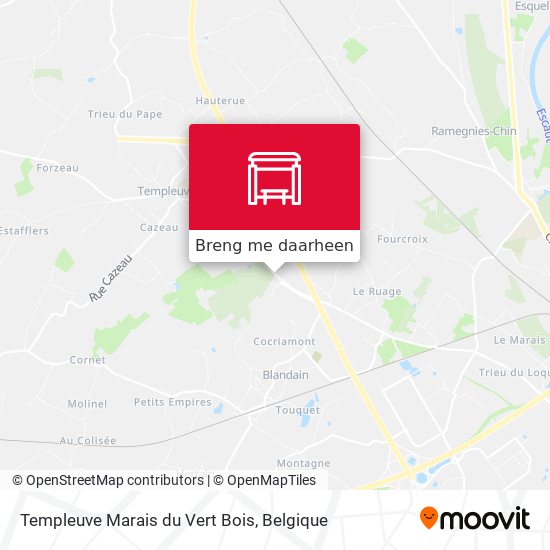 Templeuve Marais du Vert Bois kaart