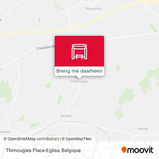 Thimougies Place-Eglise kaart