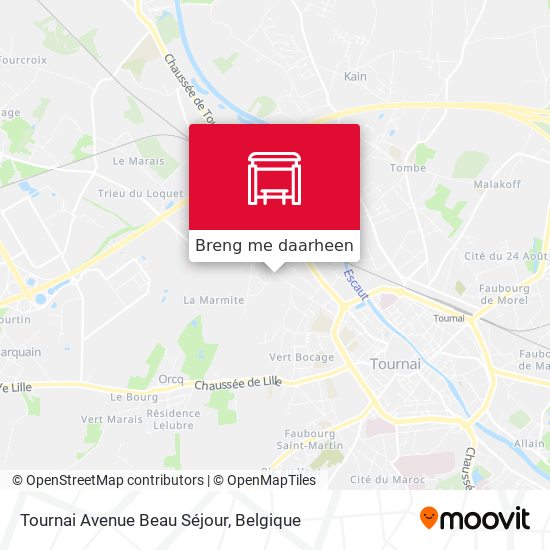 Tournai Avenue Beau Séjour kaart