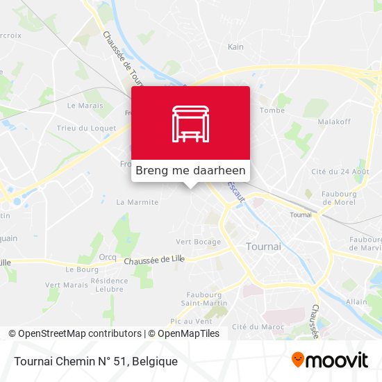 Tournai Chemin N° 51 kaart