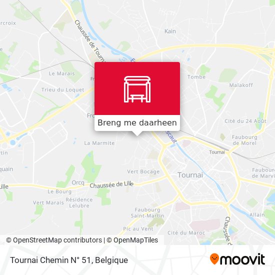 Tournai Chemin N° 51 kaart