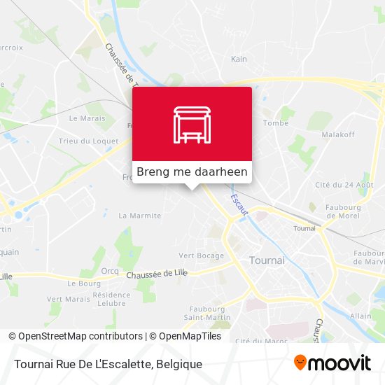 Tournai Rue De L'Escalette kaart