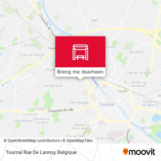 Tournai Rue De Lannoy kaart