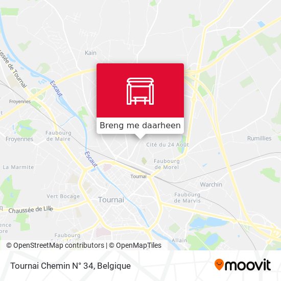 Tournai Chemin N° 34 kaart