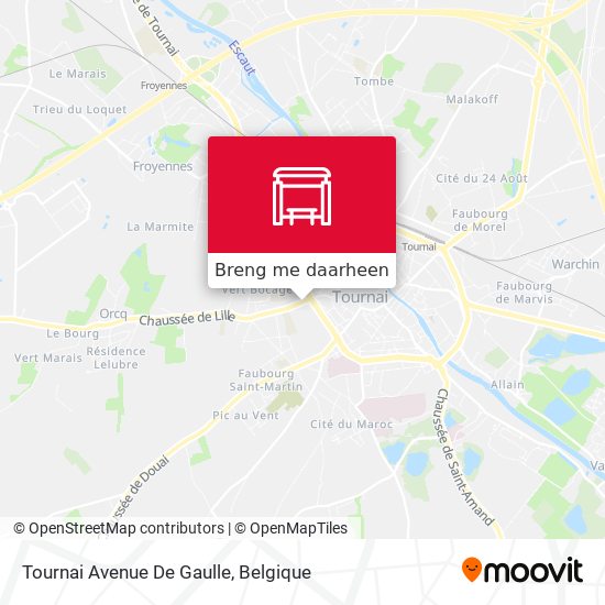Tournai Avenue De Gaulle kaart