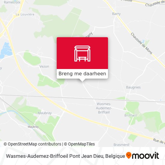 Wasmes-Audemez-Briffoeil Pont Jean Dieu kaart