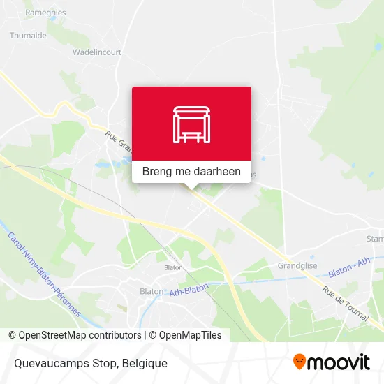 Quevaucamps Stop kaart