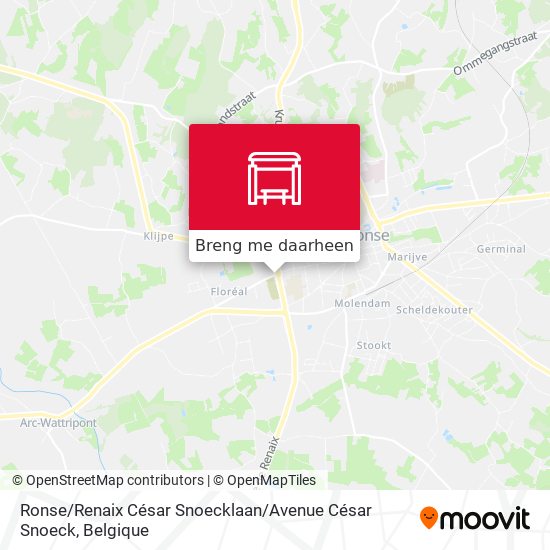 Ronse / Renaix César Snoecklaan / Avenue César Snoeck kaart