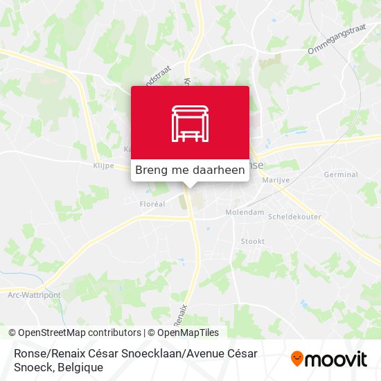 Ronse / Renaix César Snoecklaan / Avenue César Snoeck kaart