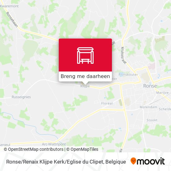 Ronse / Renaix Klijpe Kerk / Eglise du Clipet kaart