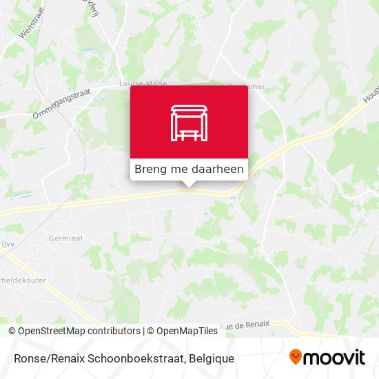 Ronse/Renaix Schoonboekstraat kaart