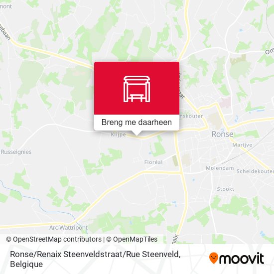 Ronse / Renaix Steenveldstraat / Rue Steenveld kaart