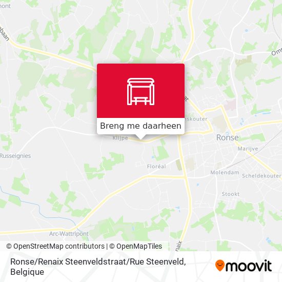 Ronse / Renaix Steenveldstraat / Rue Steenveld kaart
