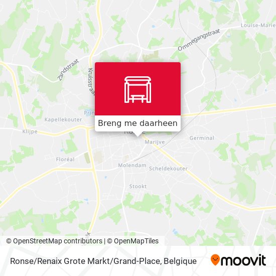 Ronse / Renaix Grote Markt / Grand-Place kaart