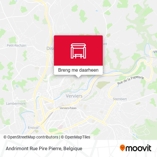 Andrimont Rue Pire Pierre kaart