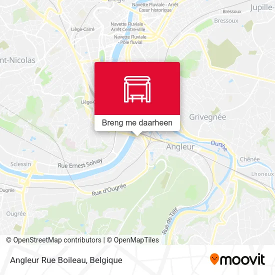 Angleur Rue Boileau kaart