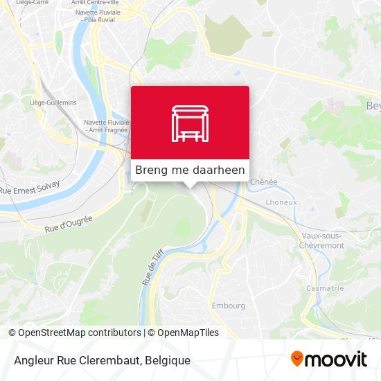 Angleur Rue Clerembaut kaart