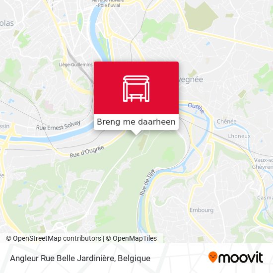 Angleur Rue Belle Jardinière kaart