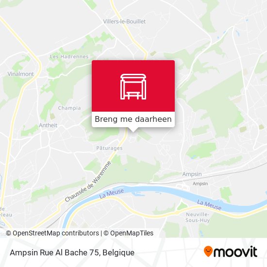 Ampsin Rue Al Bache 75 kaart