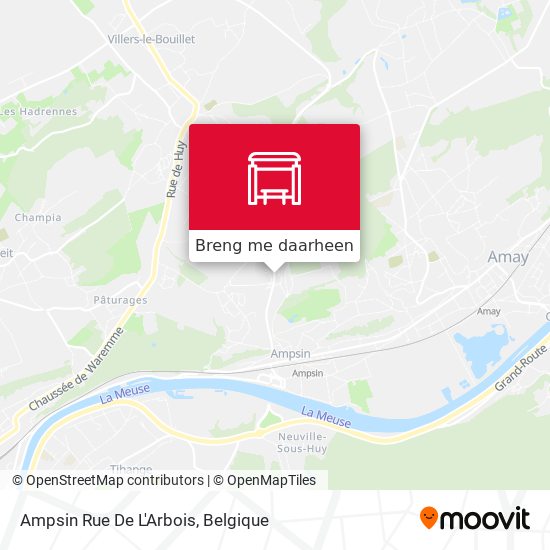 Ampsin Rue De L'Arbois kaart