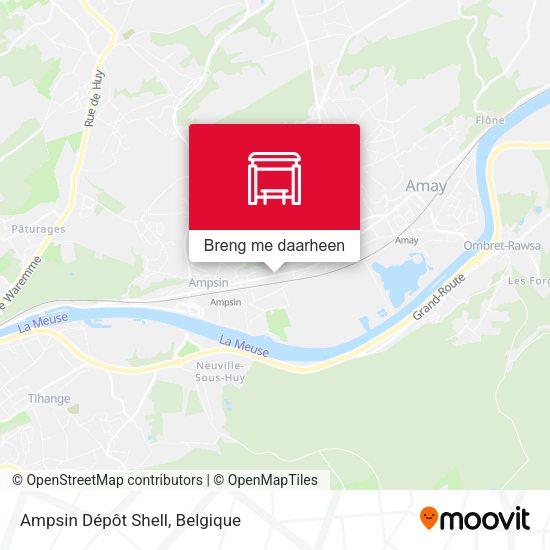 Ampsin Dépôt Shell kaart