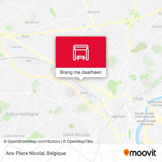 Ans Place Nicolaï kaart