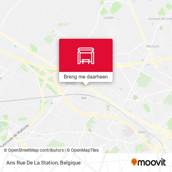Ans Rue De La Station kaart