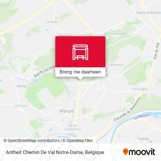 Antheit Chemin De Val Notre-Dame kaart