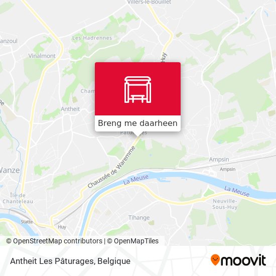 Antheit Les Pâturages kaart