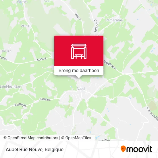 Aubel Rue Neuve kaart