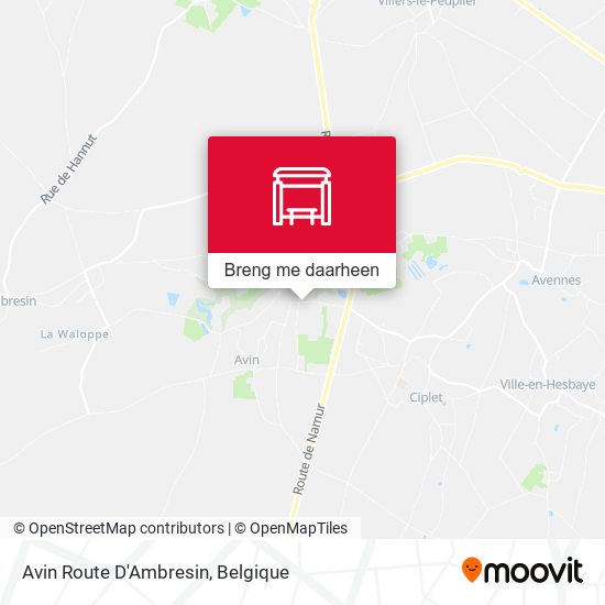 Avin Route D'Ambresin kaart