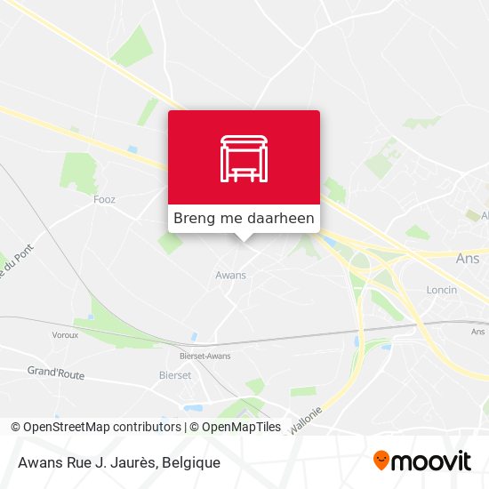 Awans Rue J. Jaurès kaart