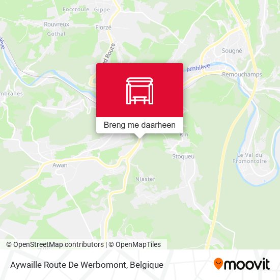 Aywaille Route De Werbomont kaart