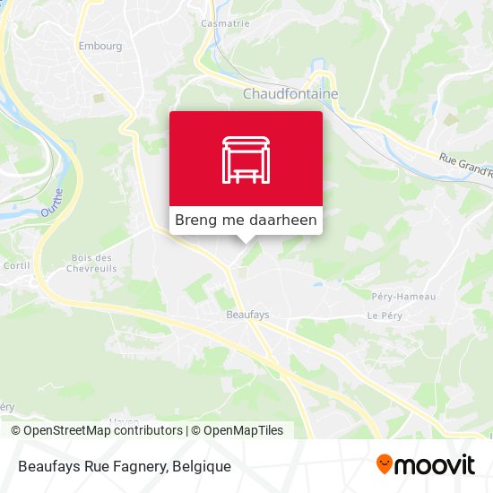 Beaufays Rue Fagnery kaart