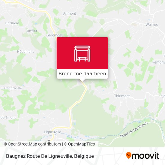 Baugnez Route De Ligneuville kaart