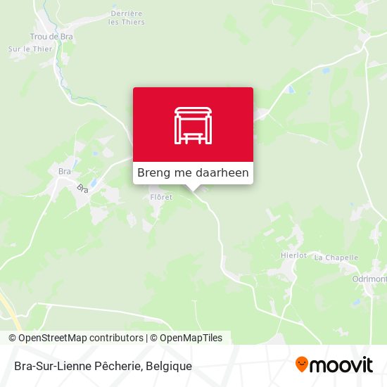 Bra-Sur-Lienne Pêcherie kaart