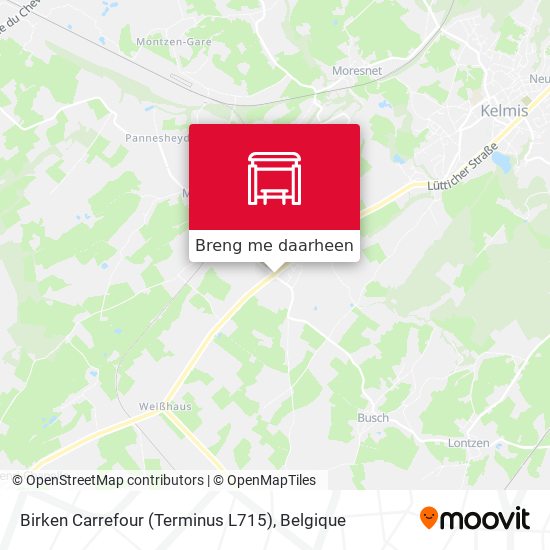 Birken Carrefour (Terminus L715) kaart
