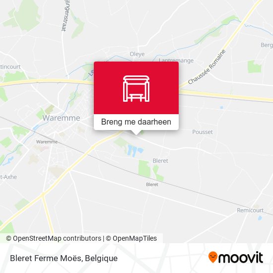 Bleret Ferme Moës kaart