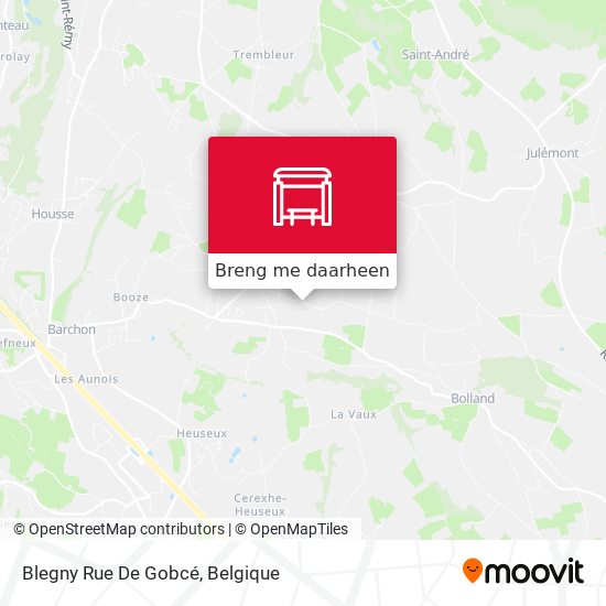 Blegny Rue De Gobcé kaart
