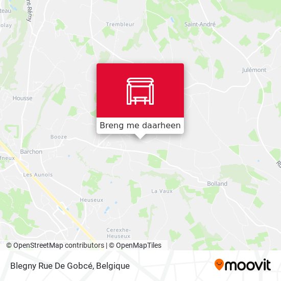 Blegny Rue De Gobcé kaart
