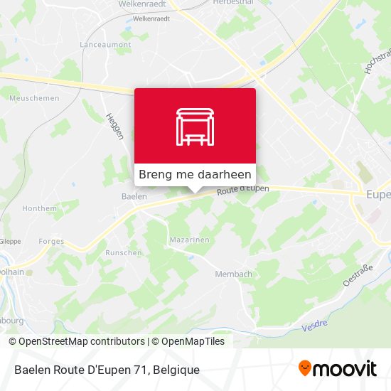 Baelen Route D'Eupen 71 kaart