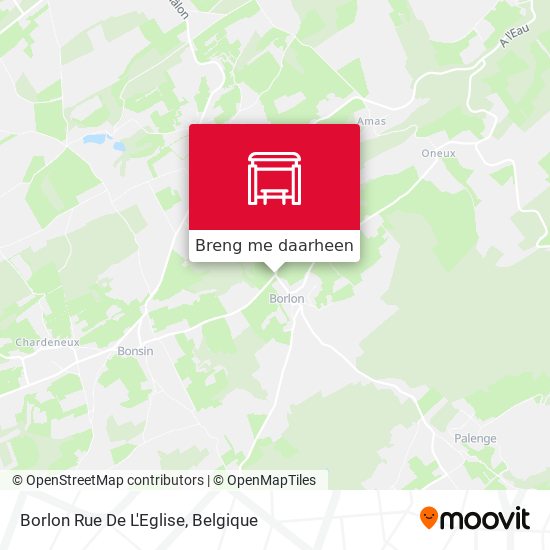 Borlon Rue De L'Eglise kaart