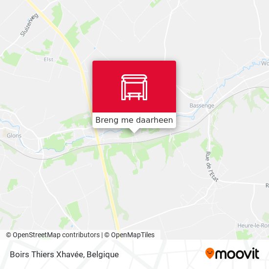 Boirs Thiers Xhavée kaart