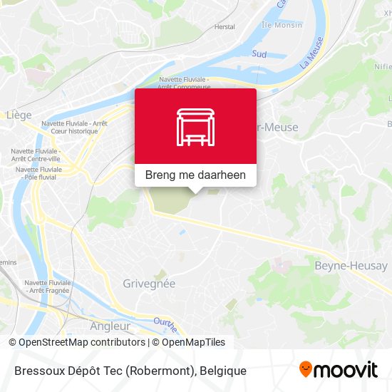 Bressoux Dépôt Tec (Robermont) kaart
