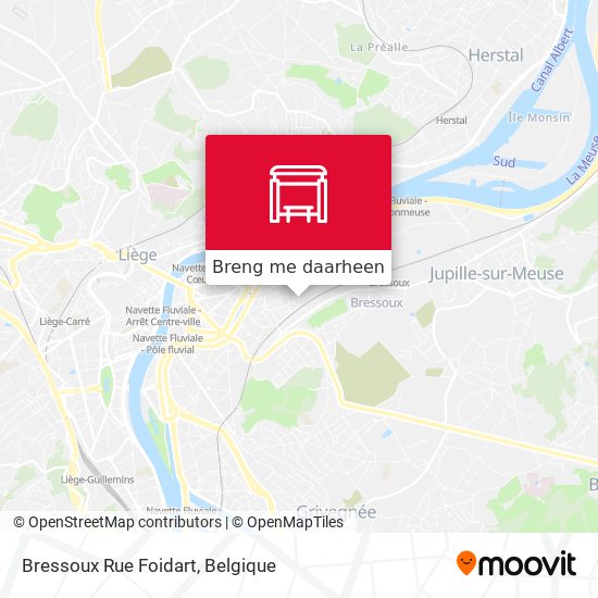 Bressoux Rue Foidart kaart