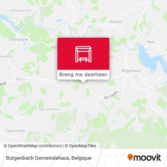 Butgenbach Gemeindehaus kaart