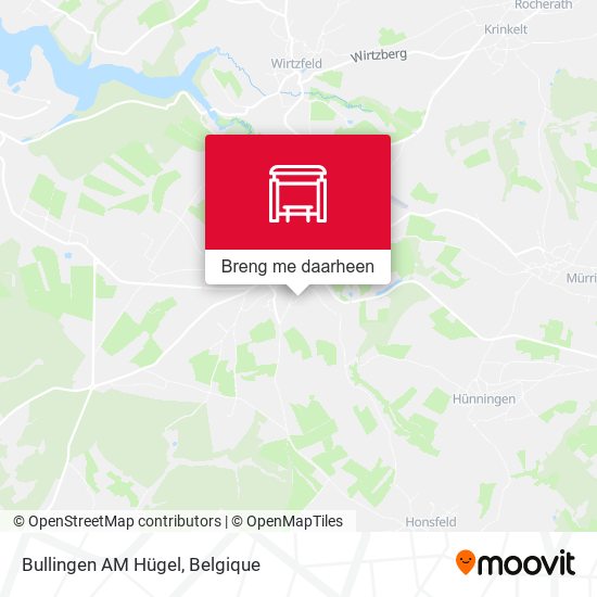 Bullingen AM Hügel kaart