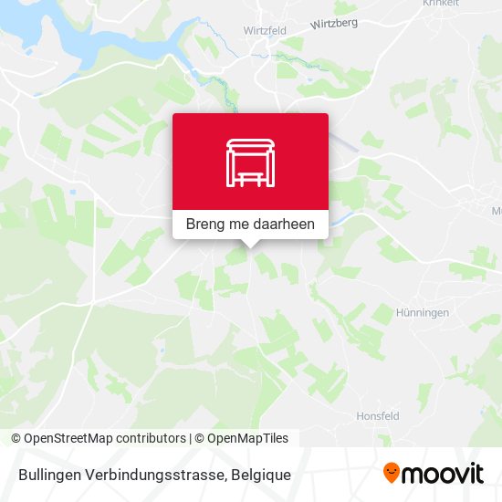 Bullingen Verbindungsstrasse kaart