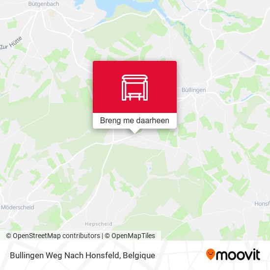 Bullingen Weg Nach Honsfeld kaart
