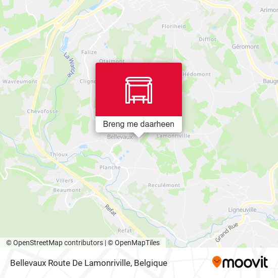 Bellevaux Route De Lamonriville kaart